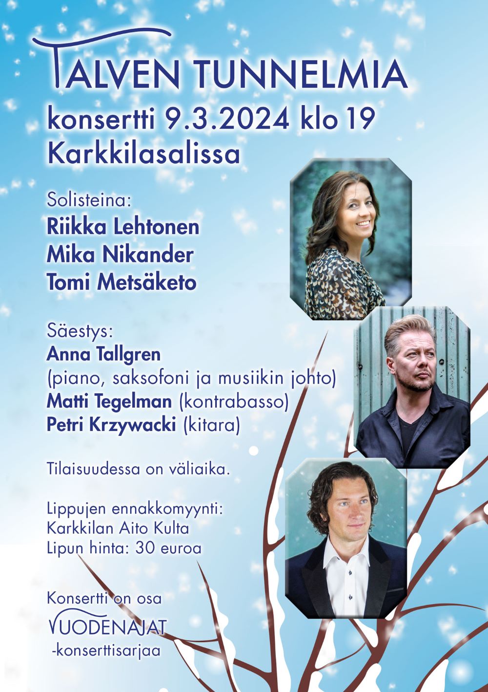 Talven tunnelmia konserttijuliste